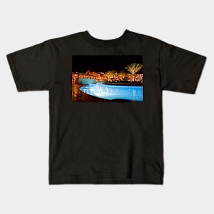 Egypt. Hurghada. Fort Arabesque Resort Hotel at night. Kids T-Shirt